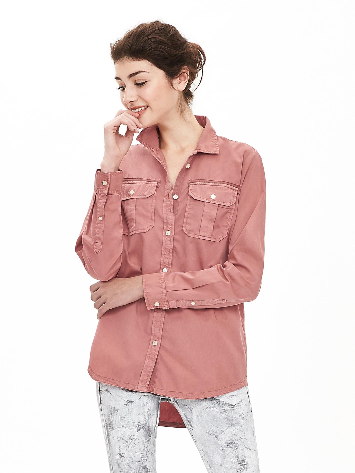 Heritage Rose Twill Military Shirt