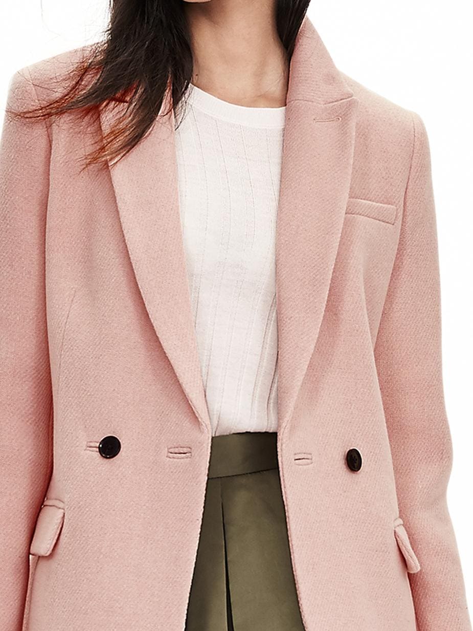 Pink Double-Breasted Coat