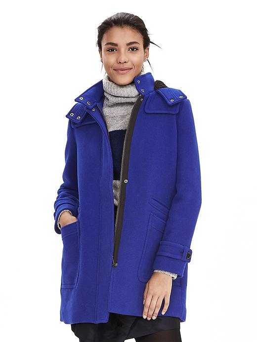 Blue Duffle Coat | Banana Republic