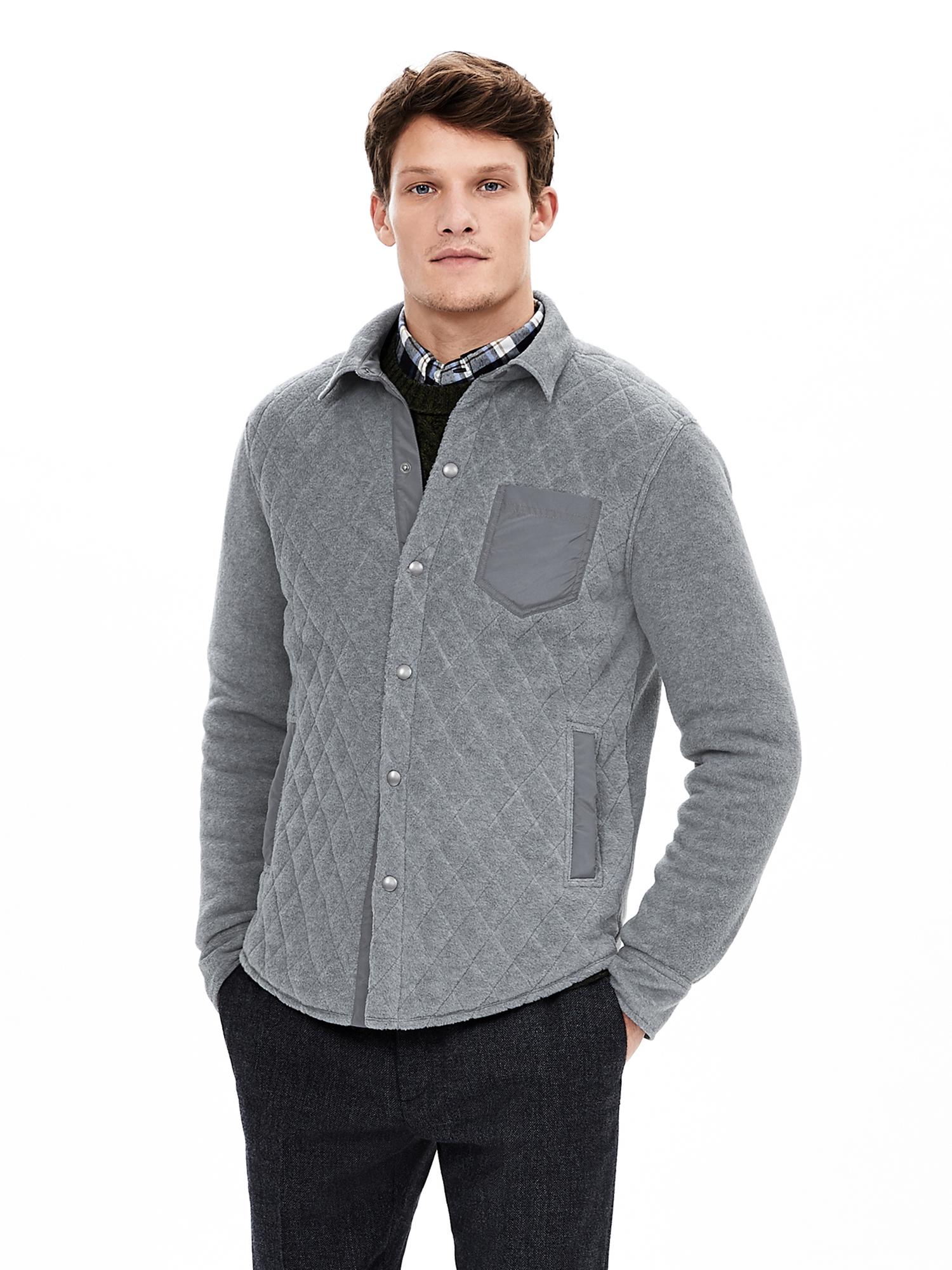 Quilted Shirt Jacket Banana Republic