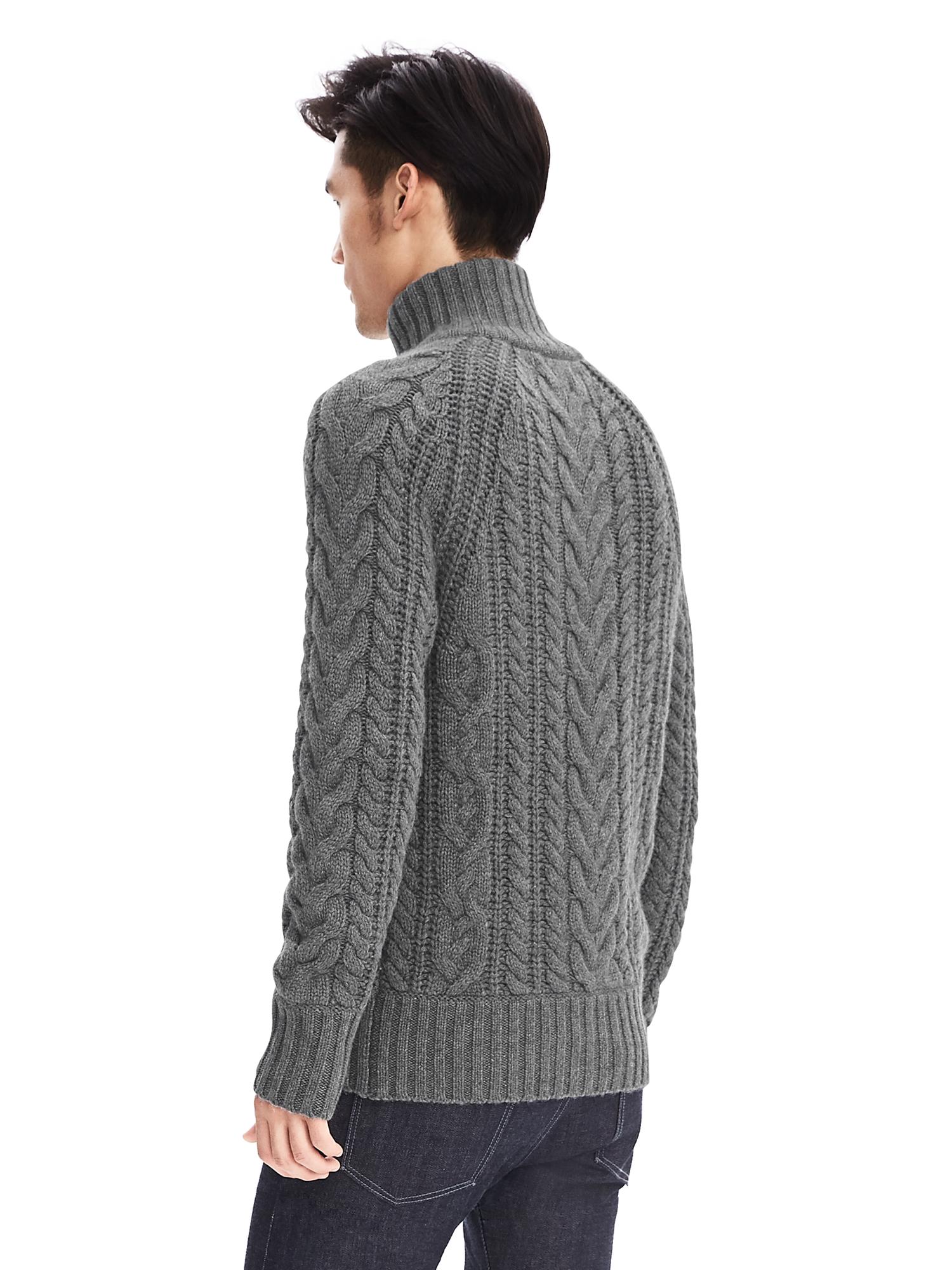 Todd & Duncan Cable-Knit Cashmere Zip Jacket | Banana Republic Todd & Duncan Cable-Knit Cashmere Zip Jacket | Banana Republic
