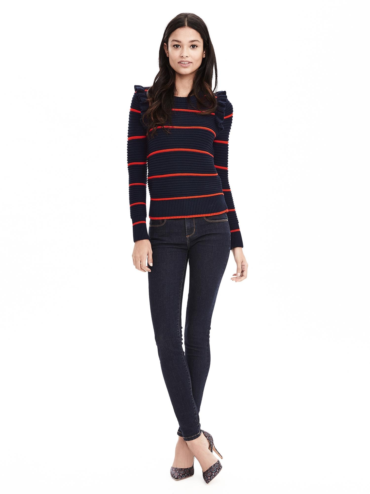 Banana republic ruffle sweater best sale