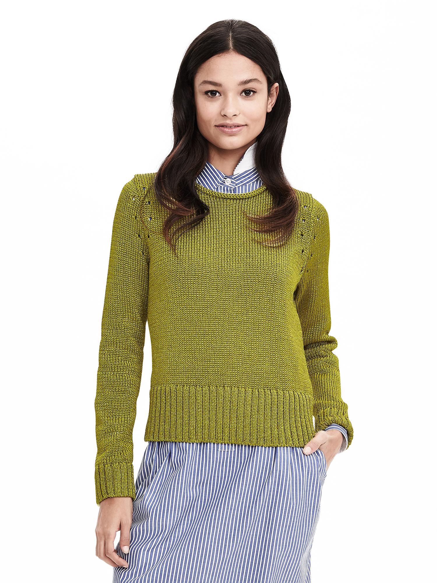 Metallic Pullover Sweater