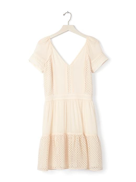 Heritage Lace-Trim Dress | Banana Republic