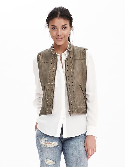 ジャケット・アウター BANANA REPUBLIC Leather Vest Banana Republic Leather Outer Shell Vests for Women for sale | eBay