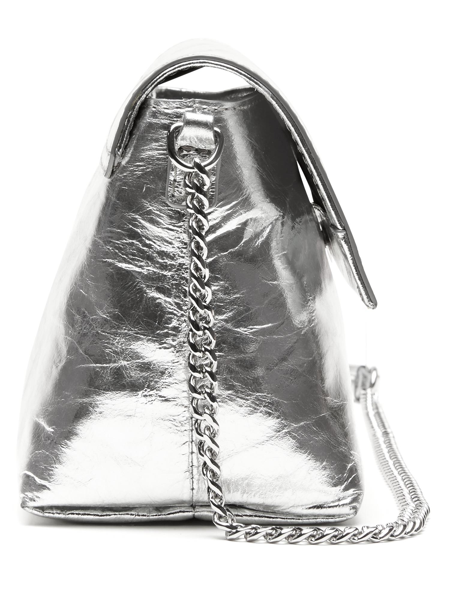 Silver Italian Leather Chain Bag | Banana Republic Silver Italian Leather Chain Bag | Banana Republic