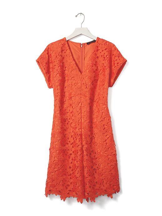 V-Neck Lace Dress | Banana Republic