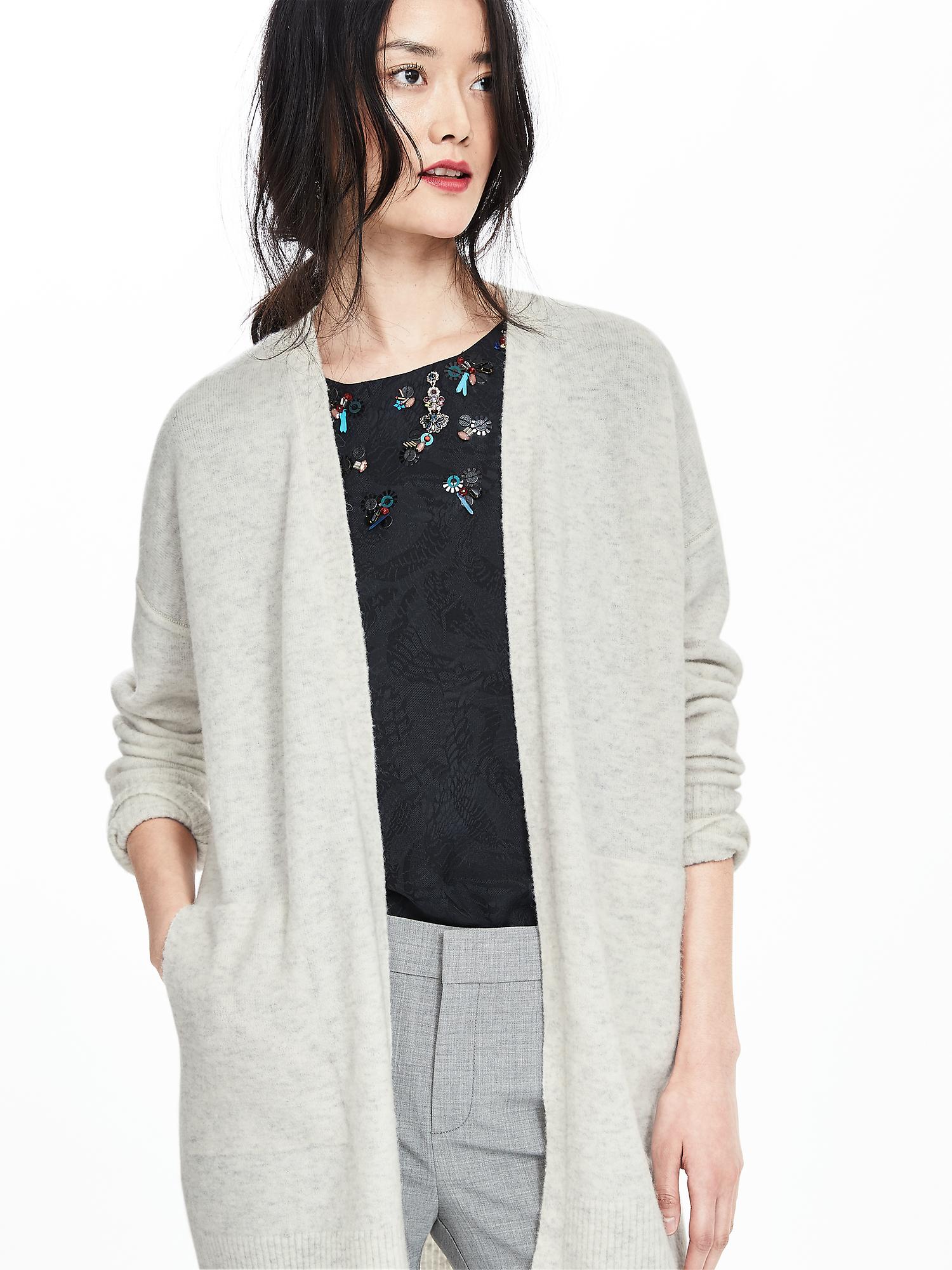 Aire Yarn Open Cardigan Banana Republic