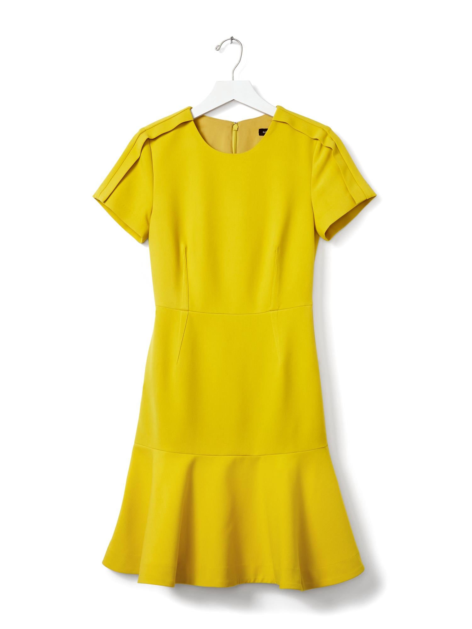 Short-Sleeve Flounce Dress