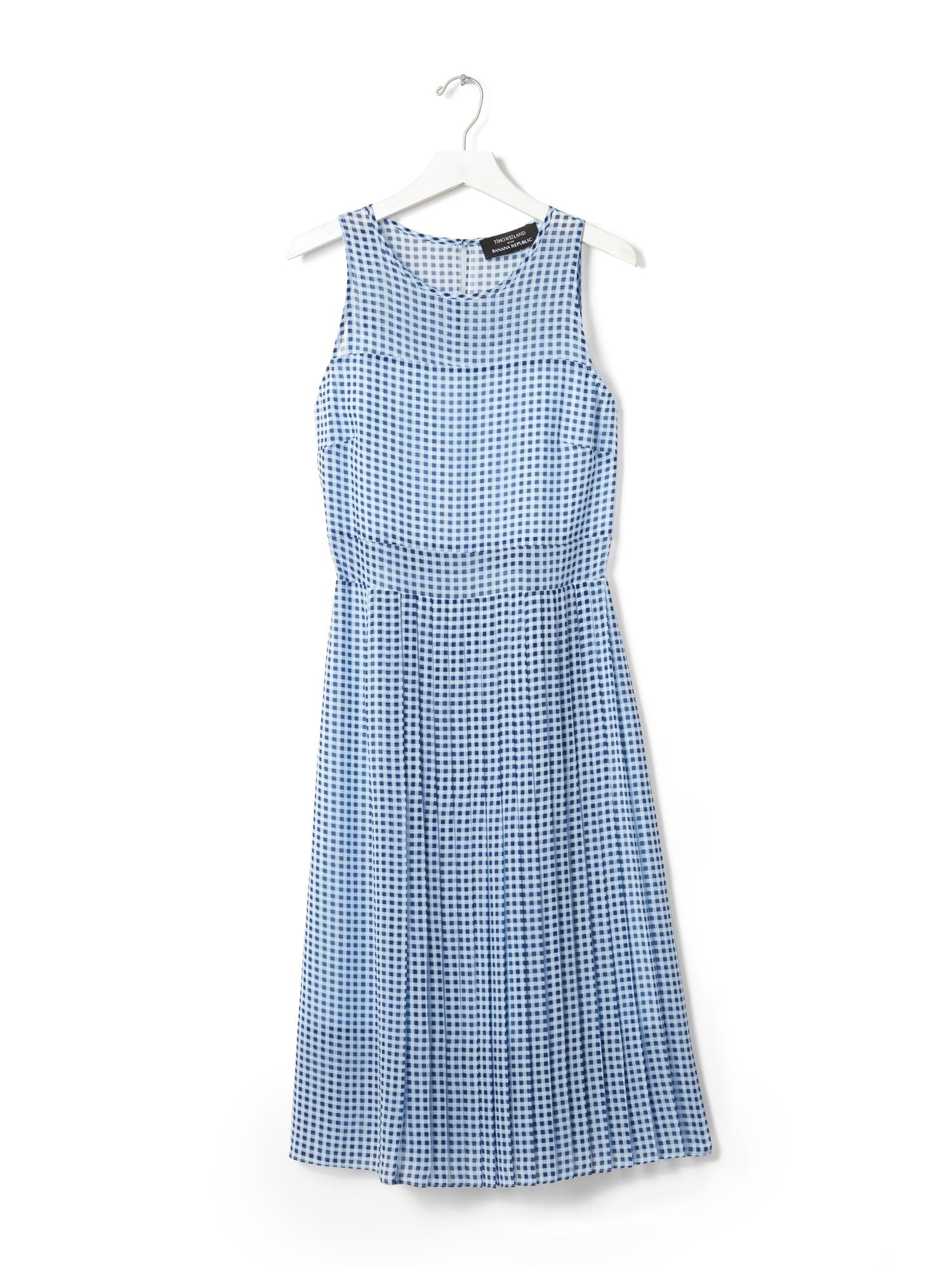 Banana republic gingham dress hotsell