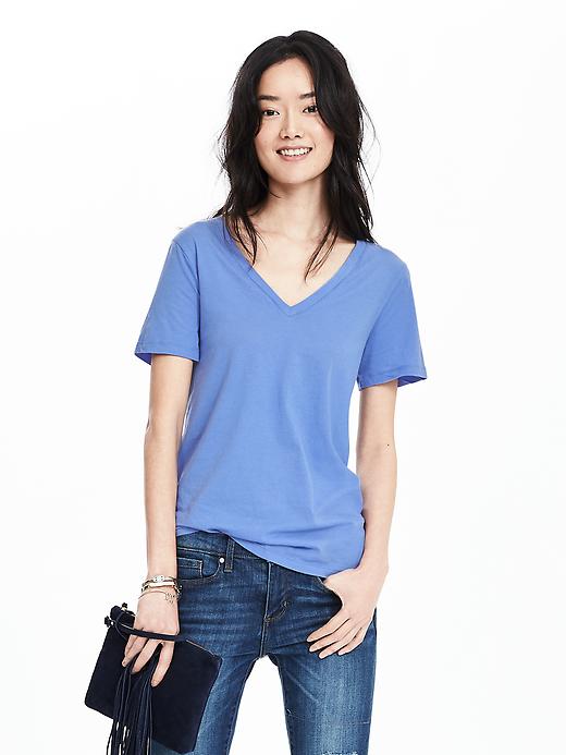 Essential Pima Cotton Vee Tee | Banana Republic