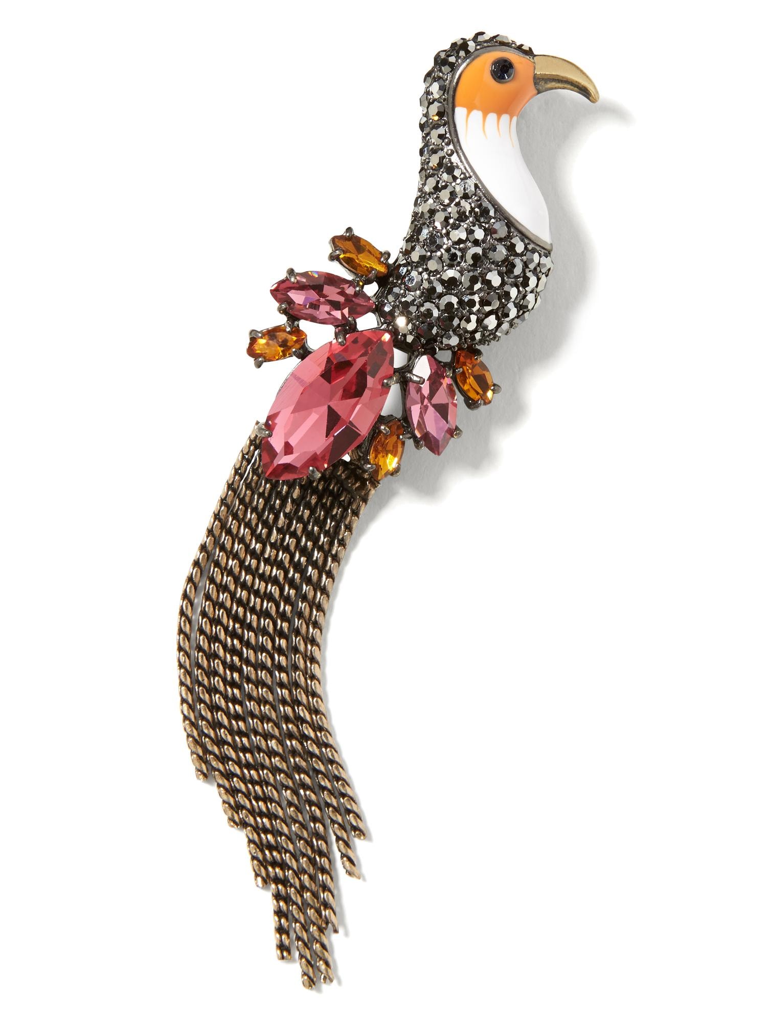 Jeweled Toucan Brooch