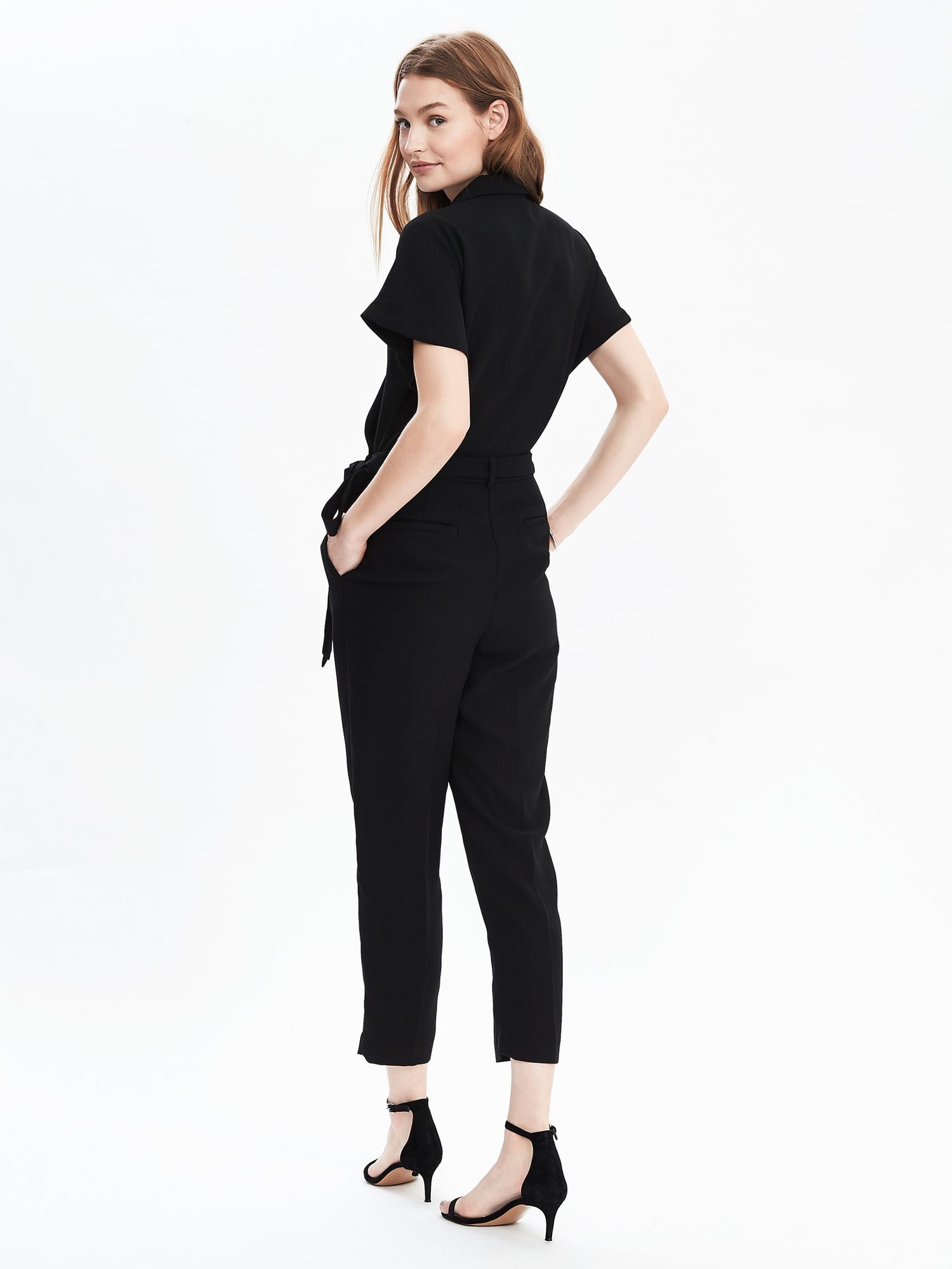 Tuxedo Ankle-Leg Jumpsuit