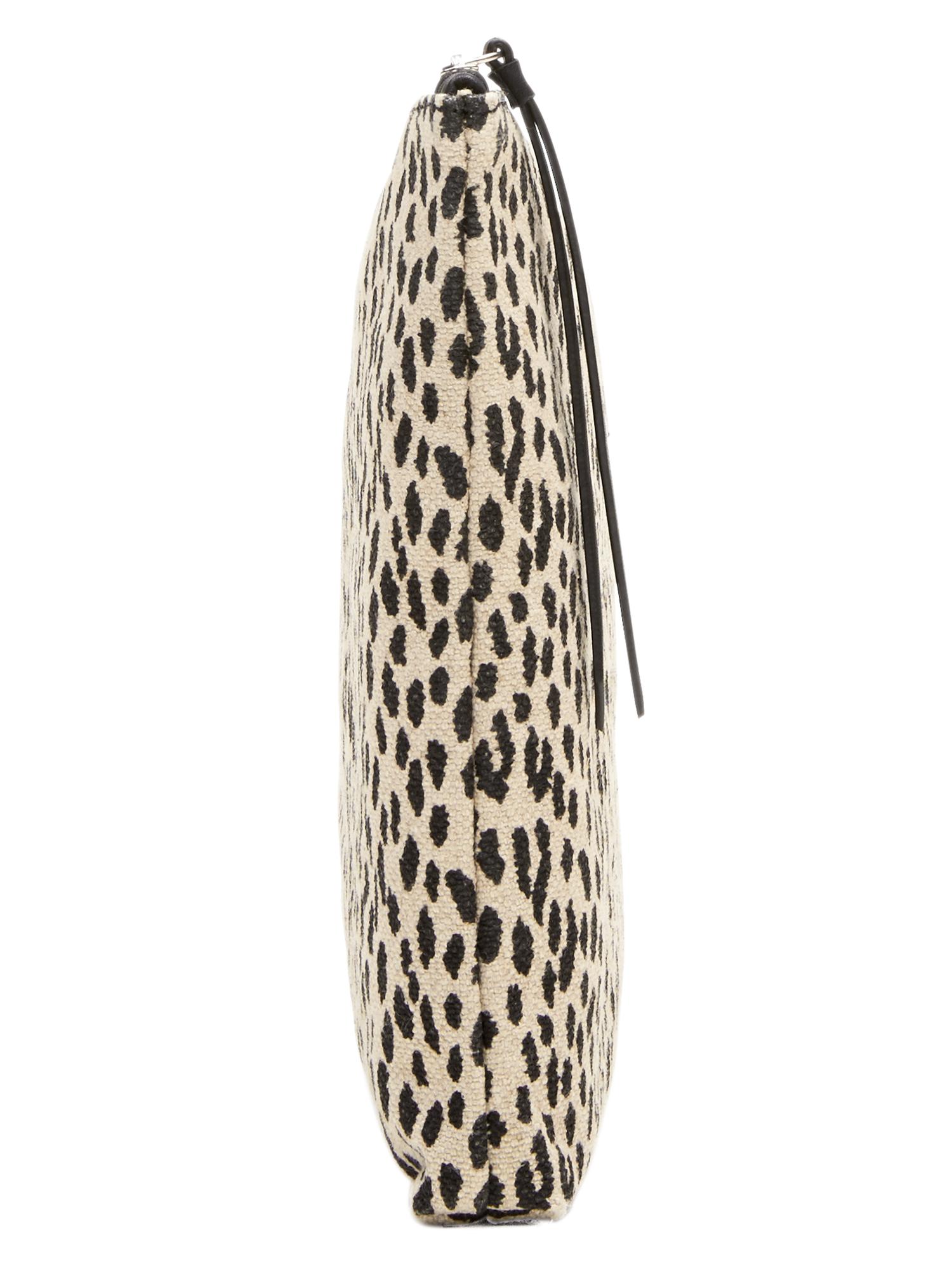 Large Animal Print Zip Pouch | Banana Republic