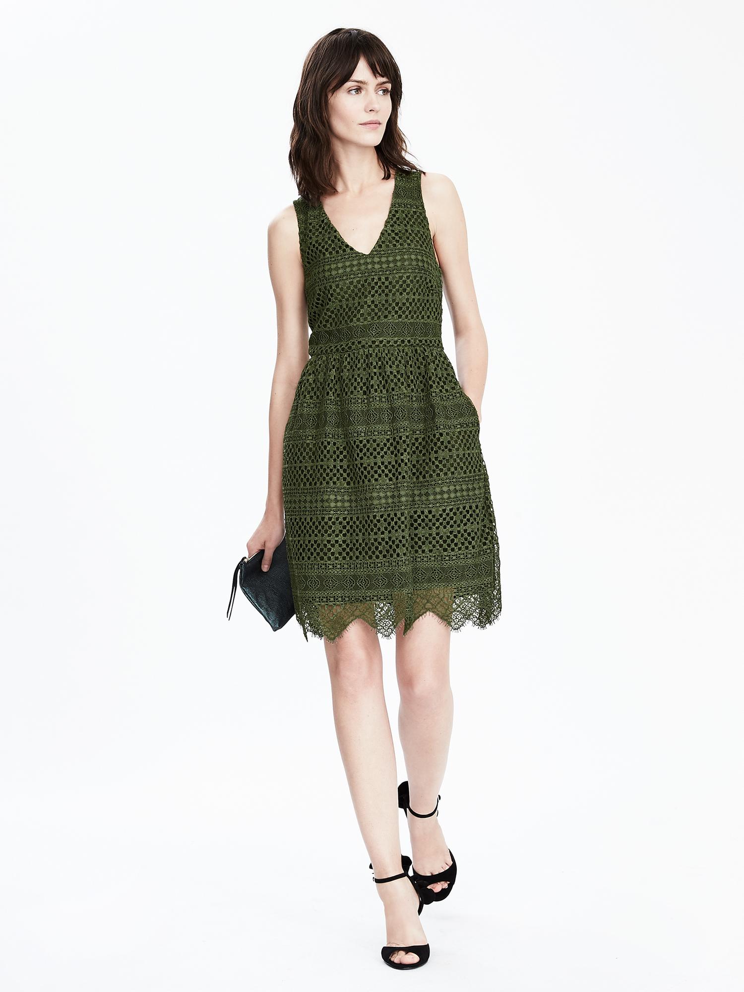 Lace Shift Dress Banana Republic