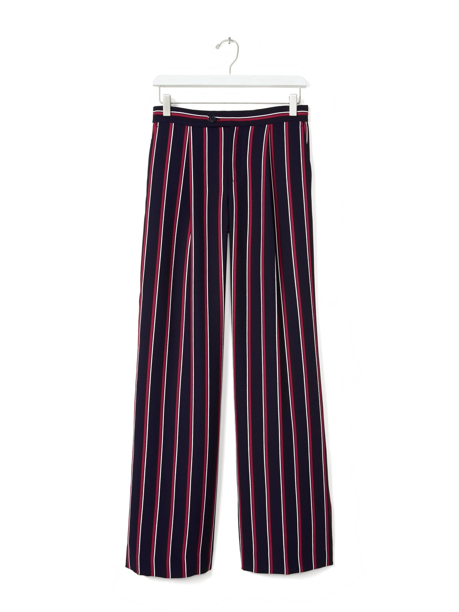 パンツ widestraight stripe slacks Step Out In Stripes Wide Leg Pants | Windsor