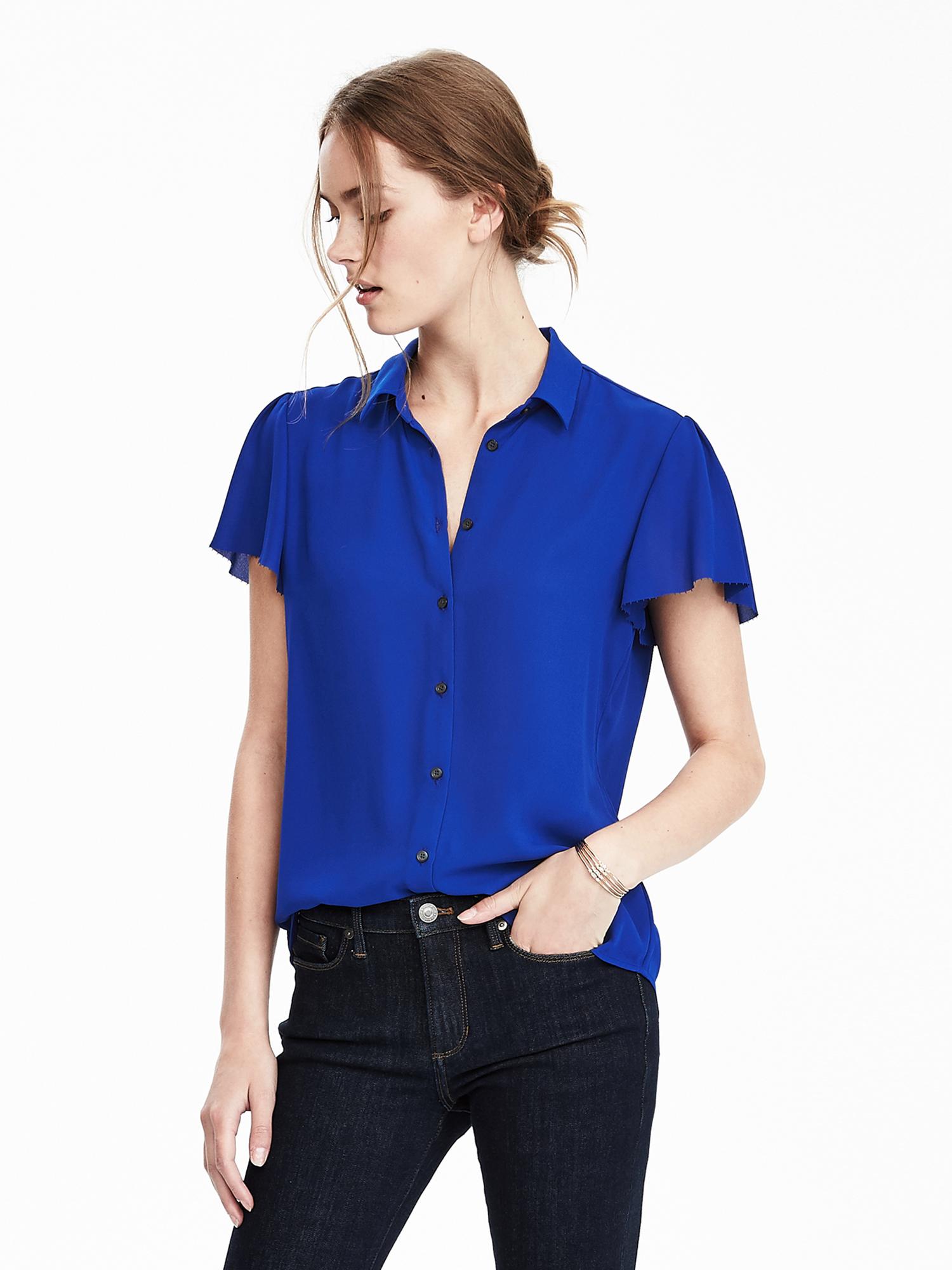 Flutter Sleeve Top Banana Republic