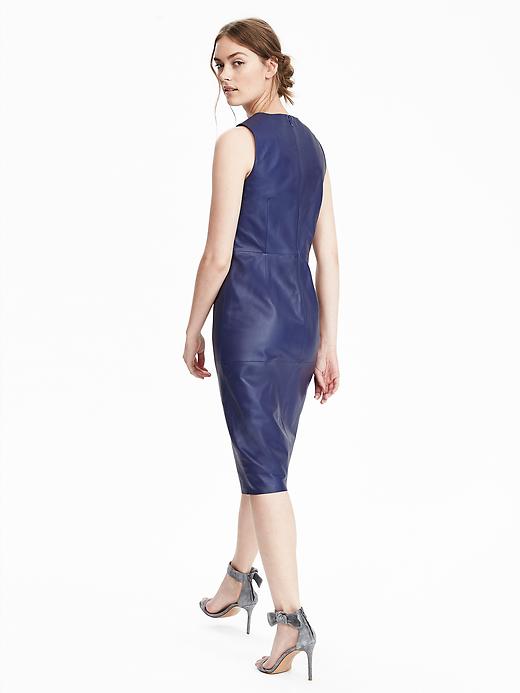 Sleeveless Leather Dress | Banana Republic