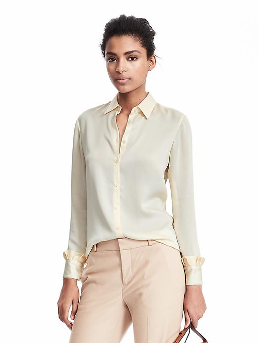 ruffle cuff blouse