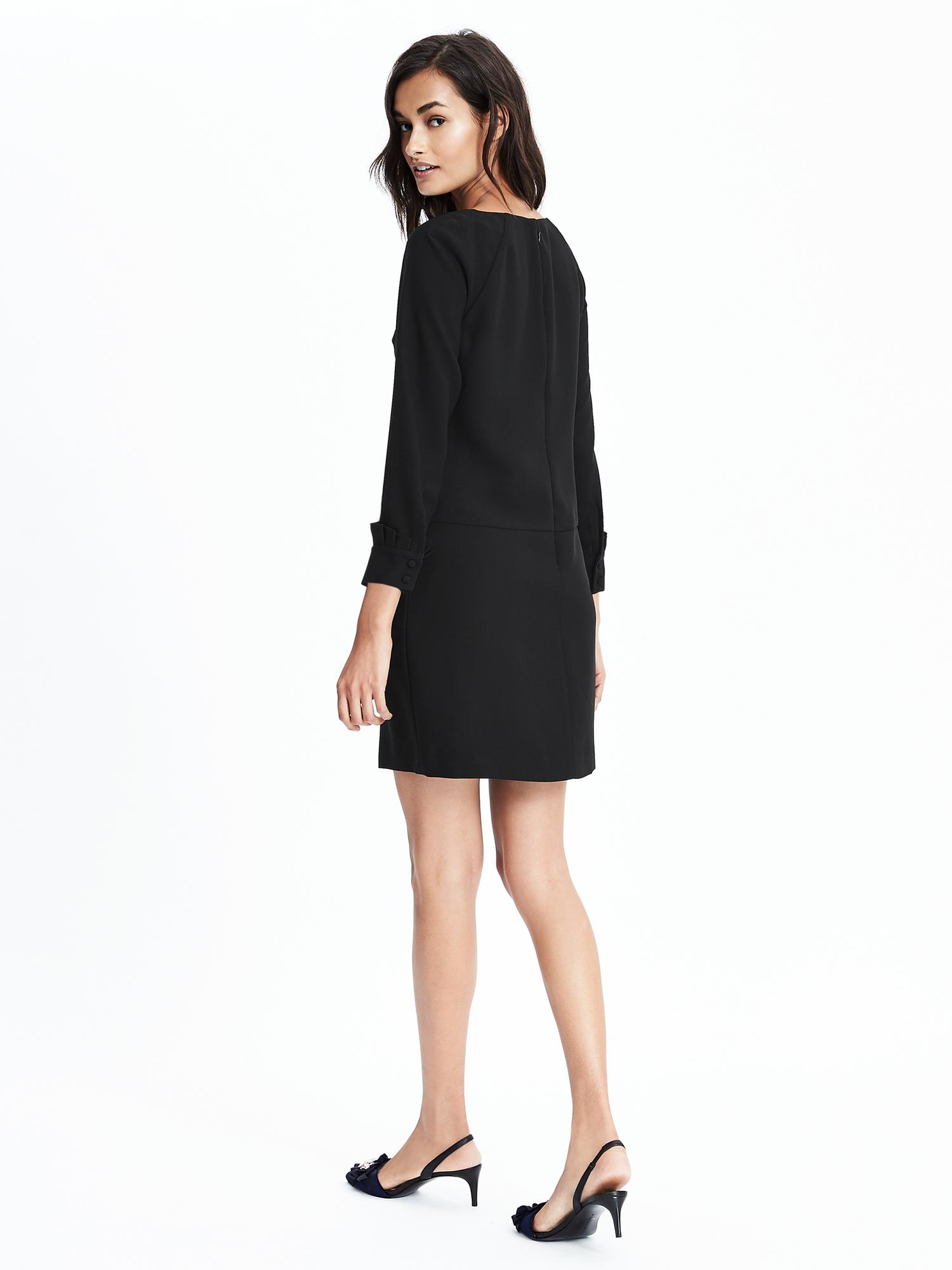 Ruffle Cuff Dress Banana Republic
