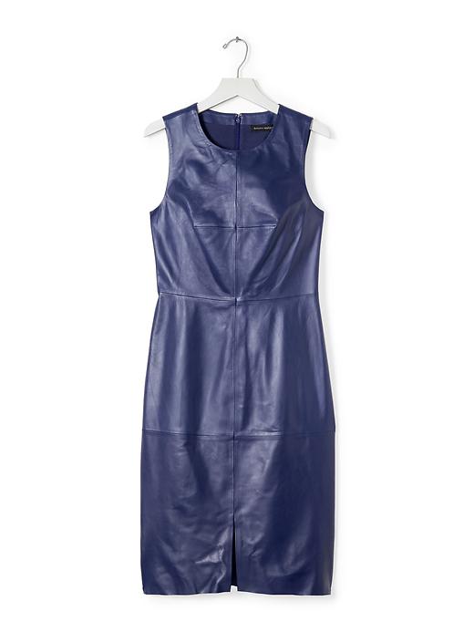 Sleeveless Leather Dress | Banana Republic