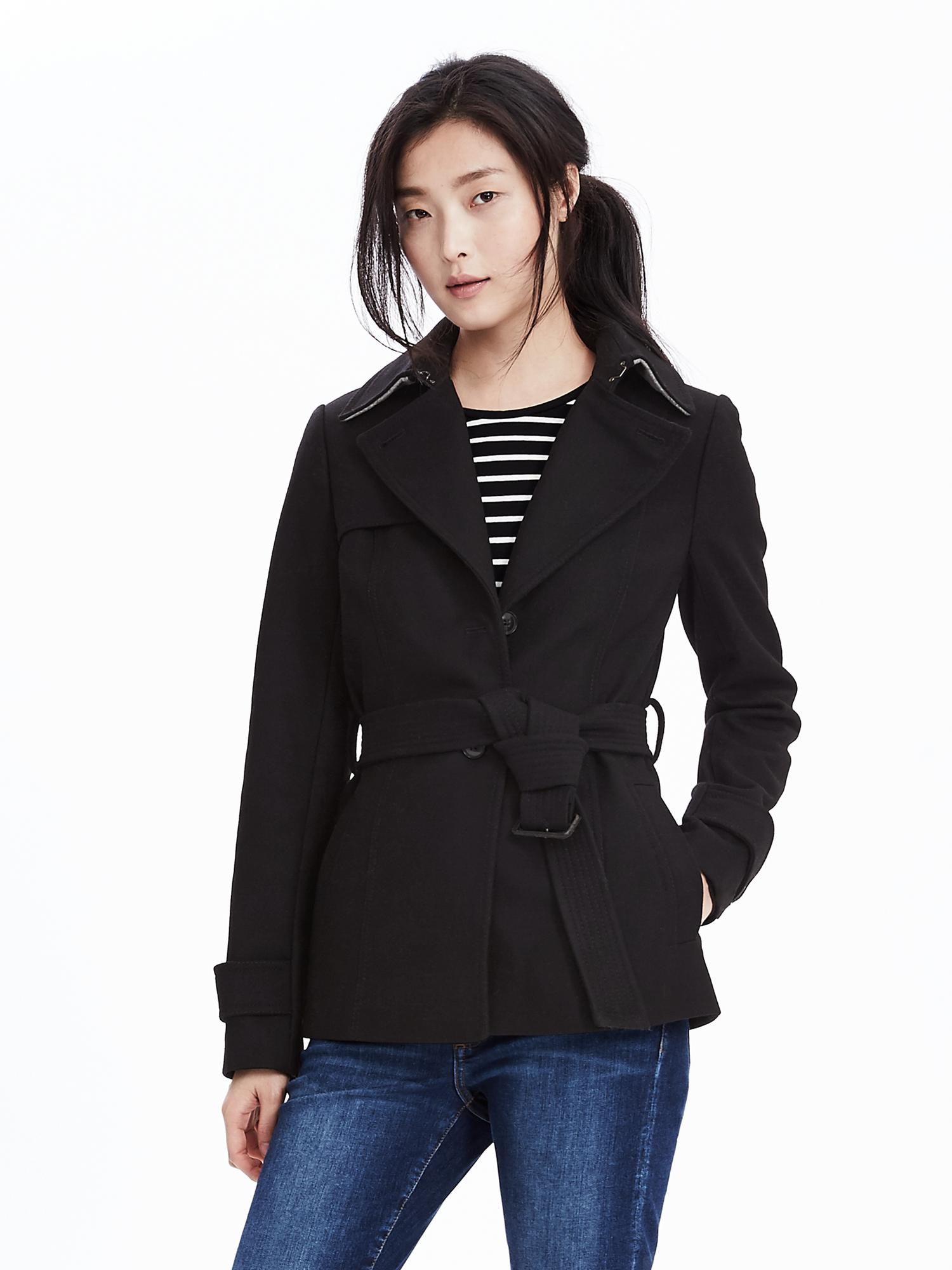 Melton Wool Short Trench