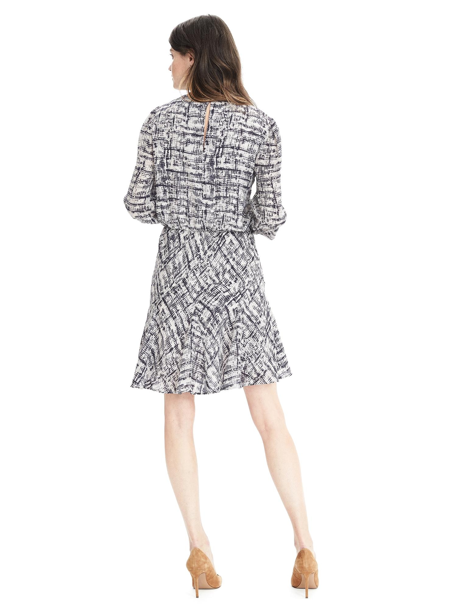 Asymmetrical Pleat Dress Banana Republic