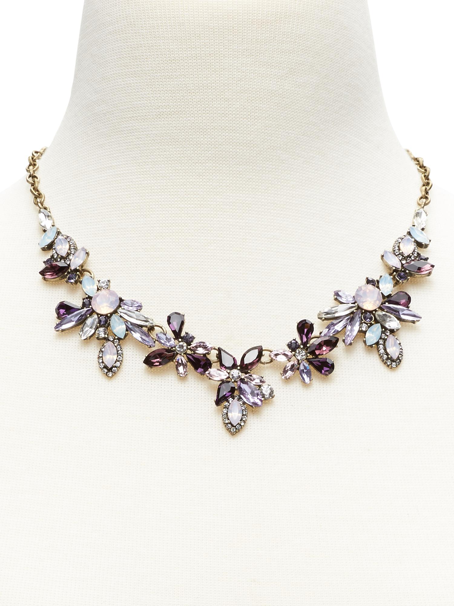 Lavender Cluster Necklace