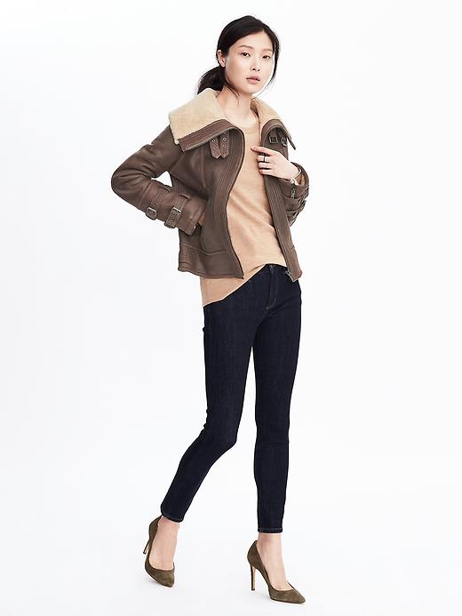 Leather Sherpa Bomber Jacket | Banana Republic Leather Sherpa Bomber Jacket | Banana Republic