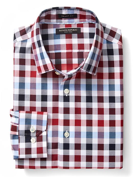 Grant-Fit Non-Iron Check Shirt | Banana Republic