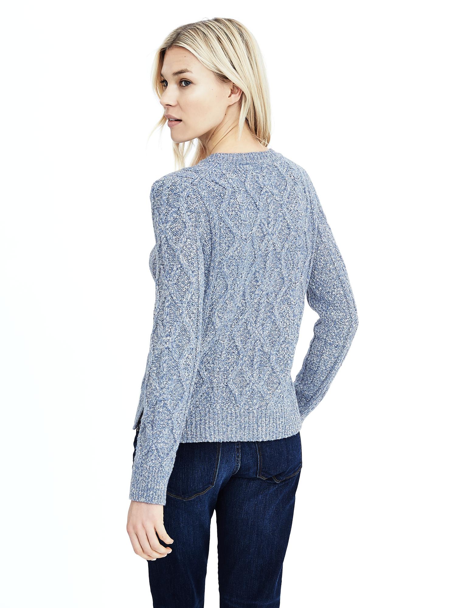 Cable Crewneck Sweater