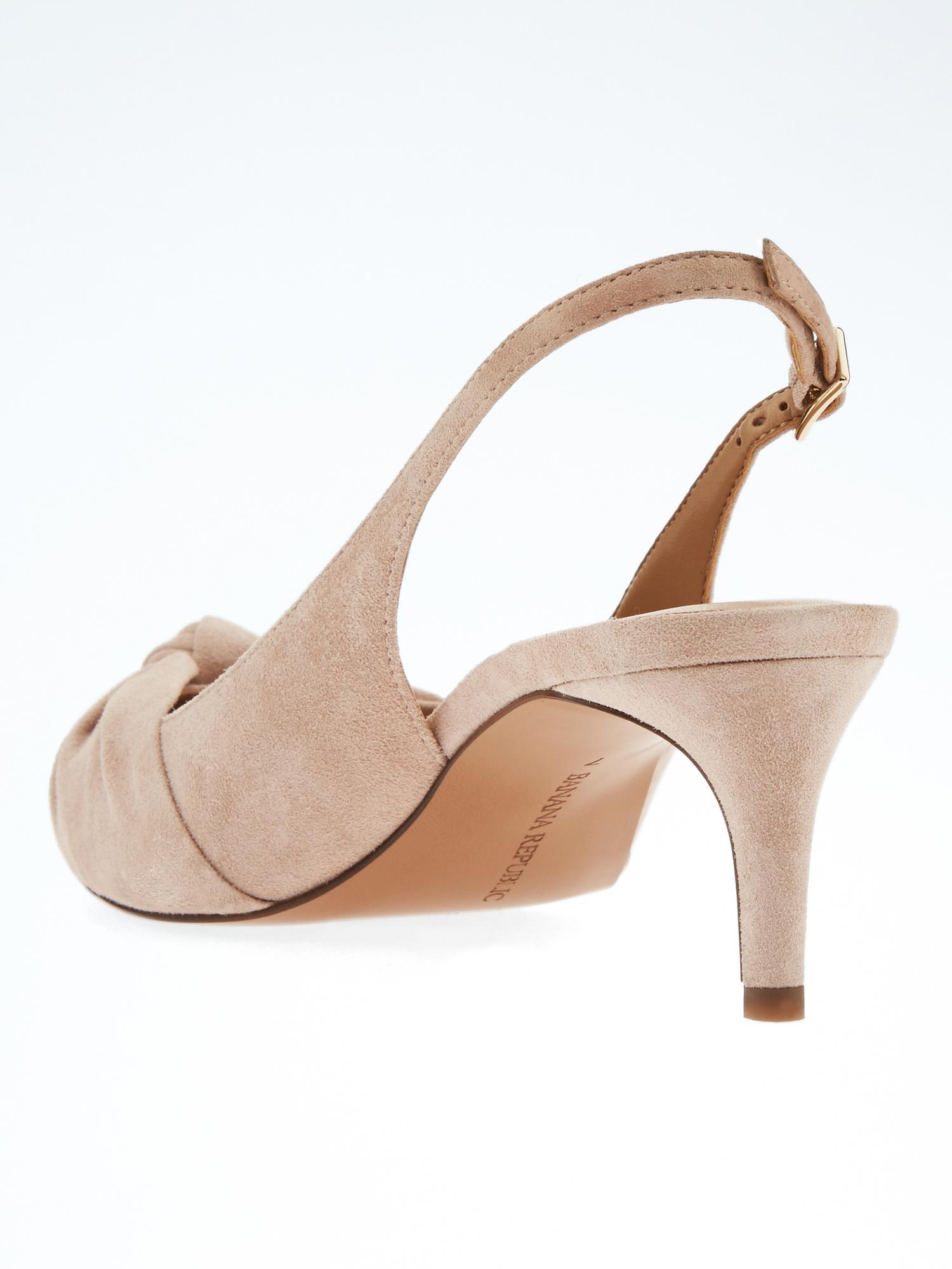 Knotted Slingback Heel