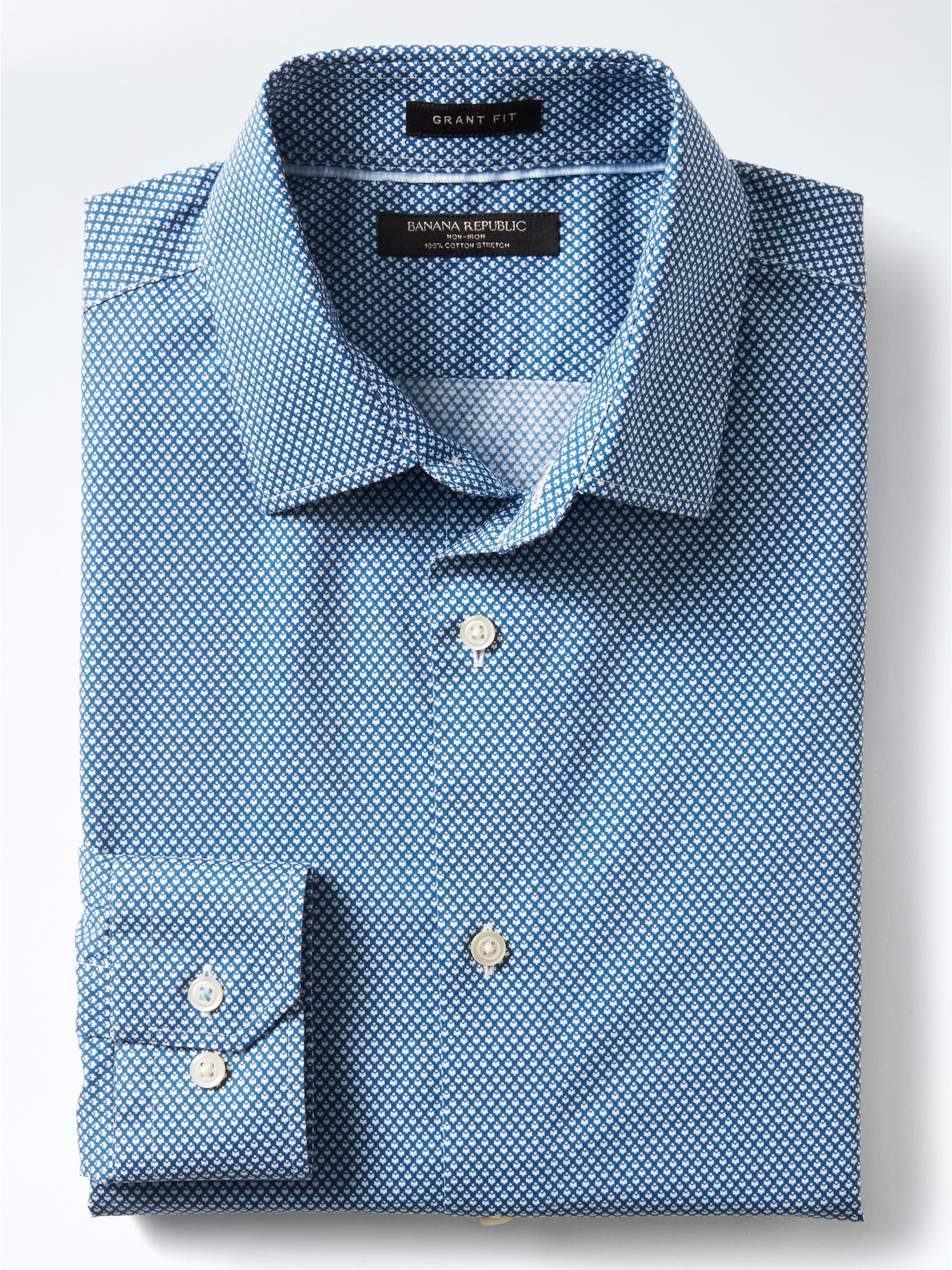 Grant Slim-Fit Non-Iron Stretch Shirt | Banana Republic