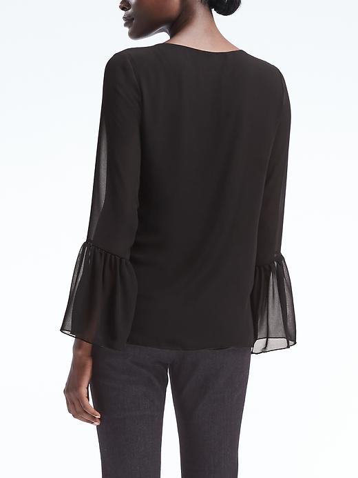 black sheer overlay top