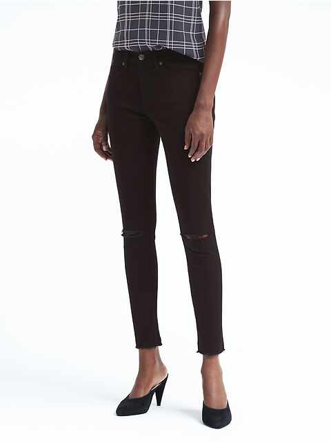 petite skinny black trousers