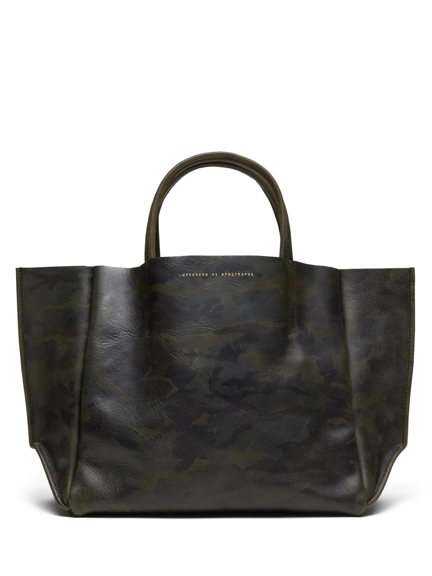 Ampersand as Apostrophe &#124 Camo Soft Leather Small Half Tote