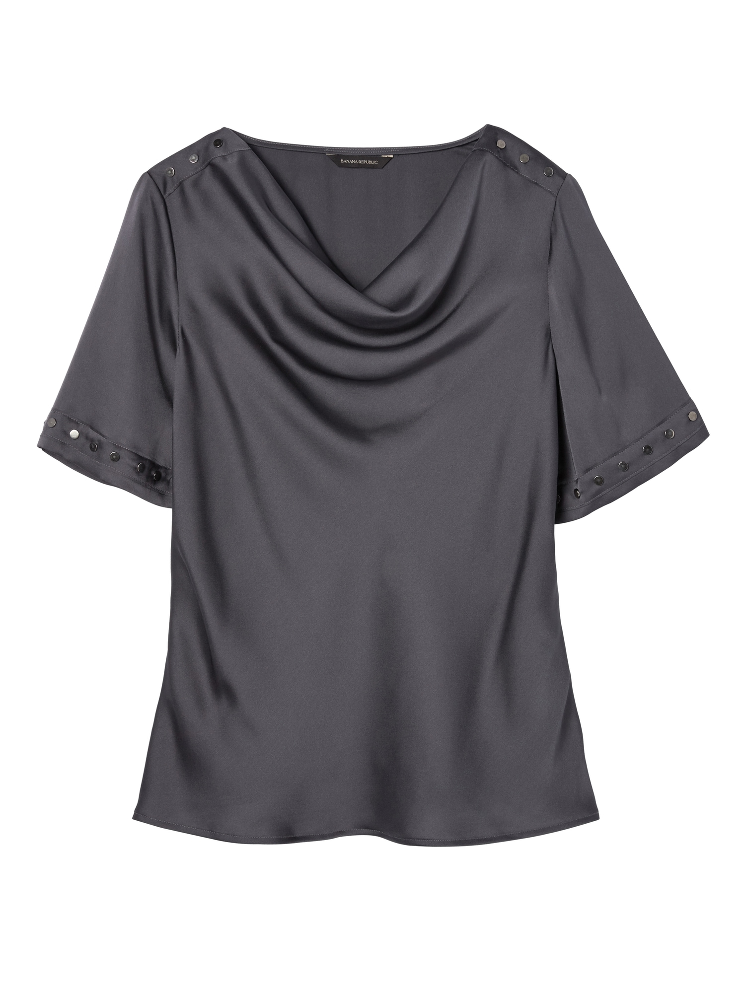 Cowl-Neck Top with Grommet Detail | Banana Republic