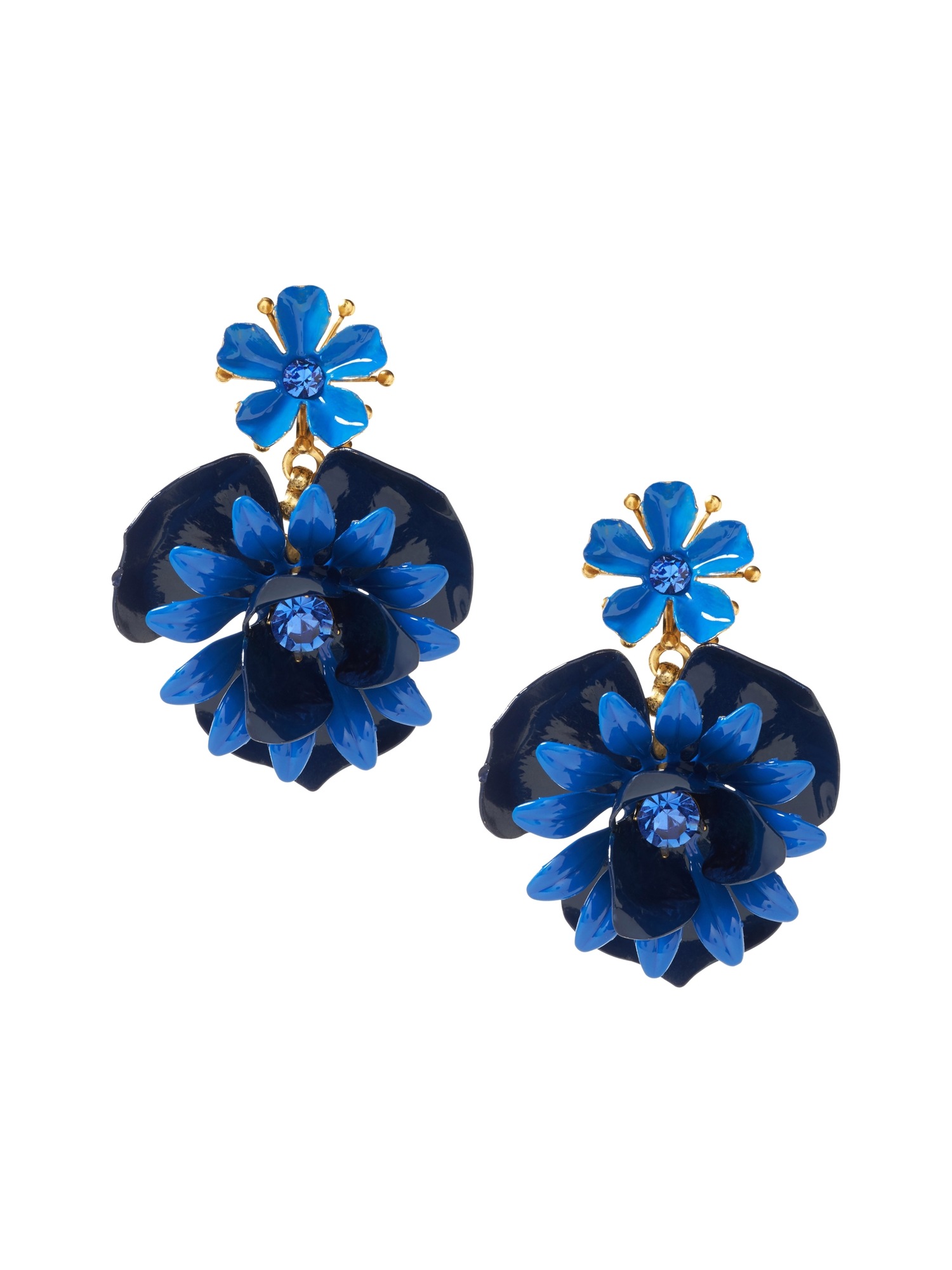 Elizabeth Cole &#124 Limited Edition Blue Floral Statement Earring