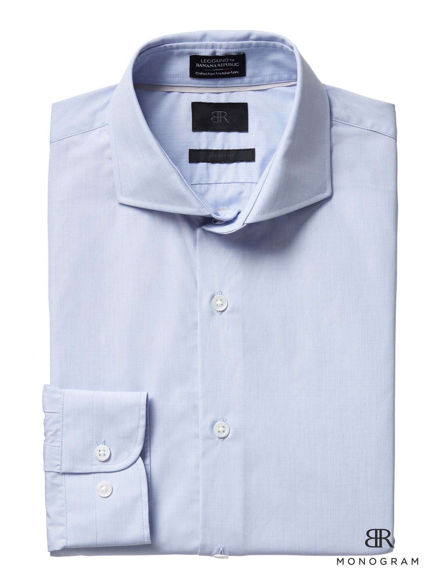 Monogram Grant Slim-Fit Italian Cotton Dress Shirt