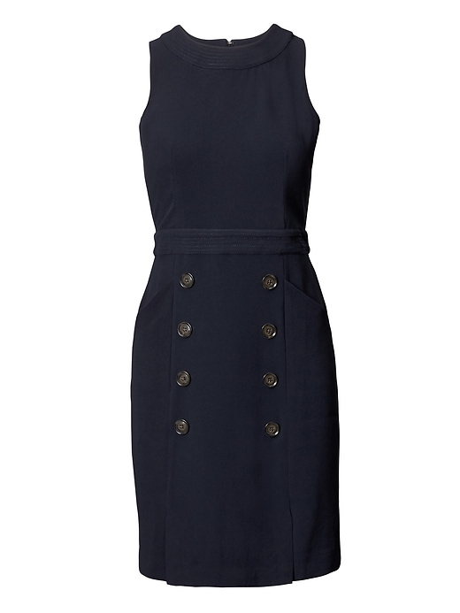 Button-Front Utility Sheath Dress | Banana Republic