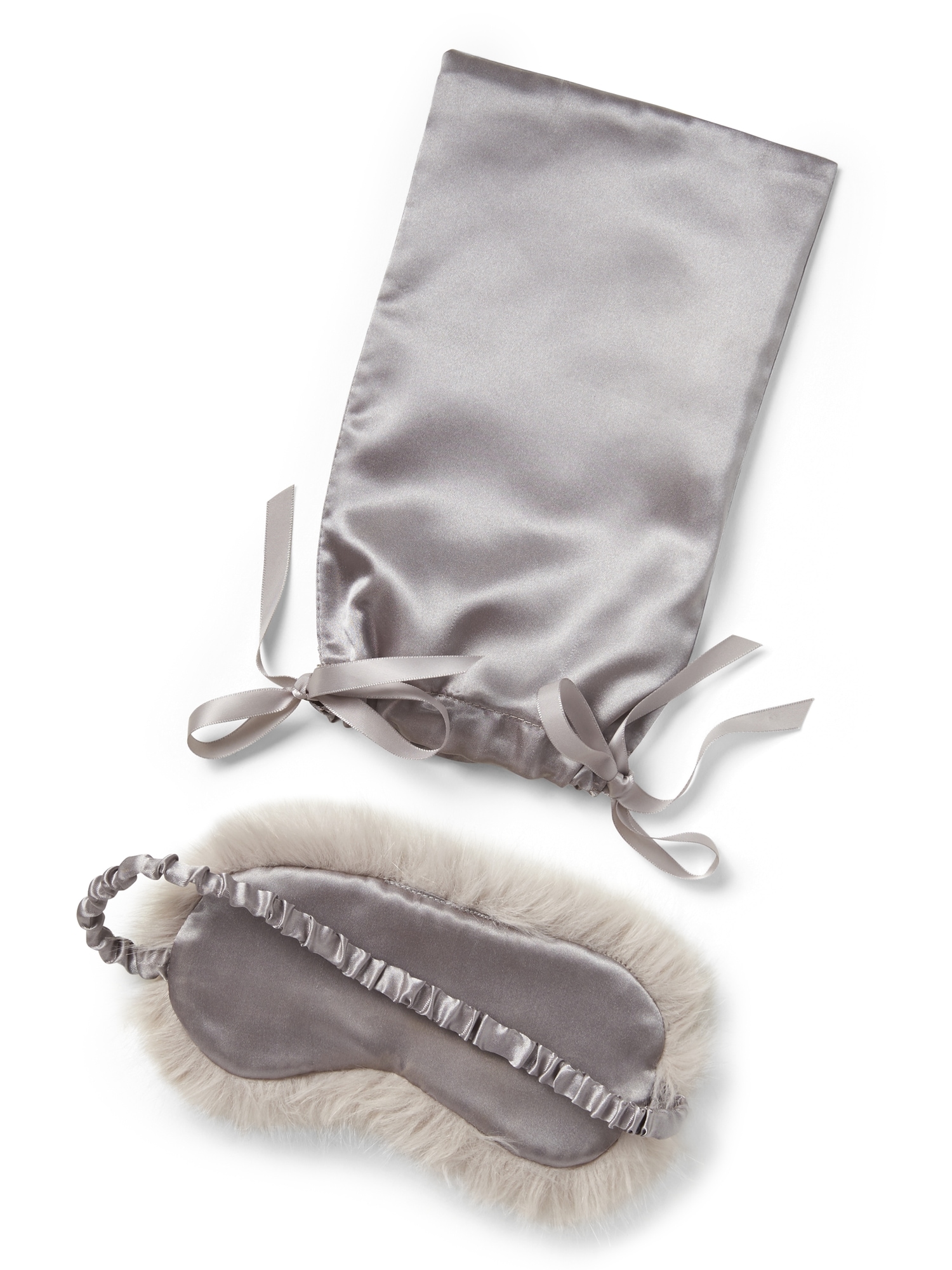 Faux Fur Eye Mask with Travel Pouch