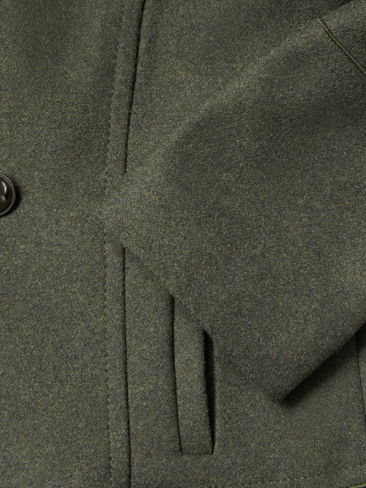 Italian Melton Wool-Blend Peplum-Hem Coat