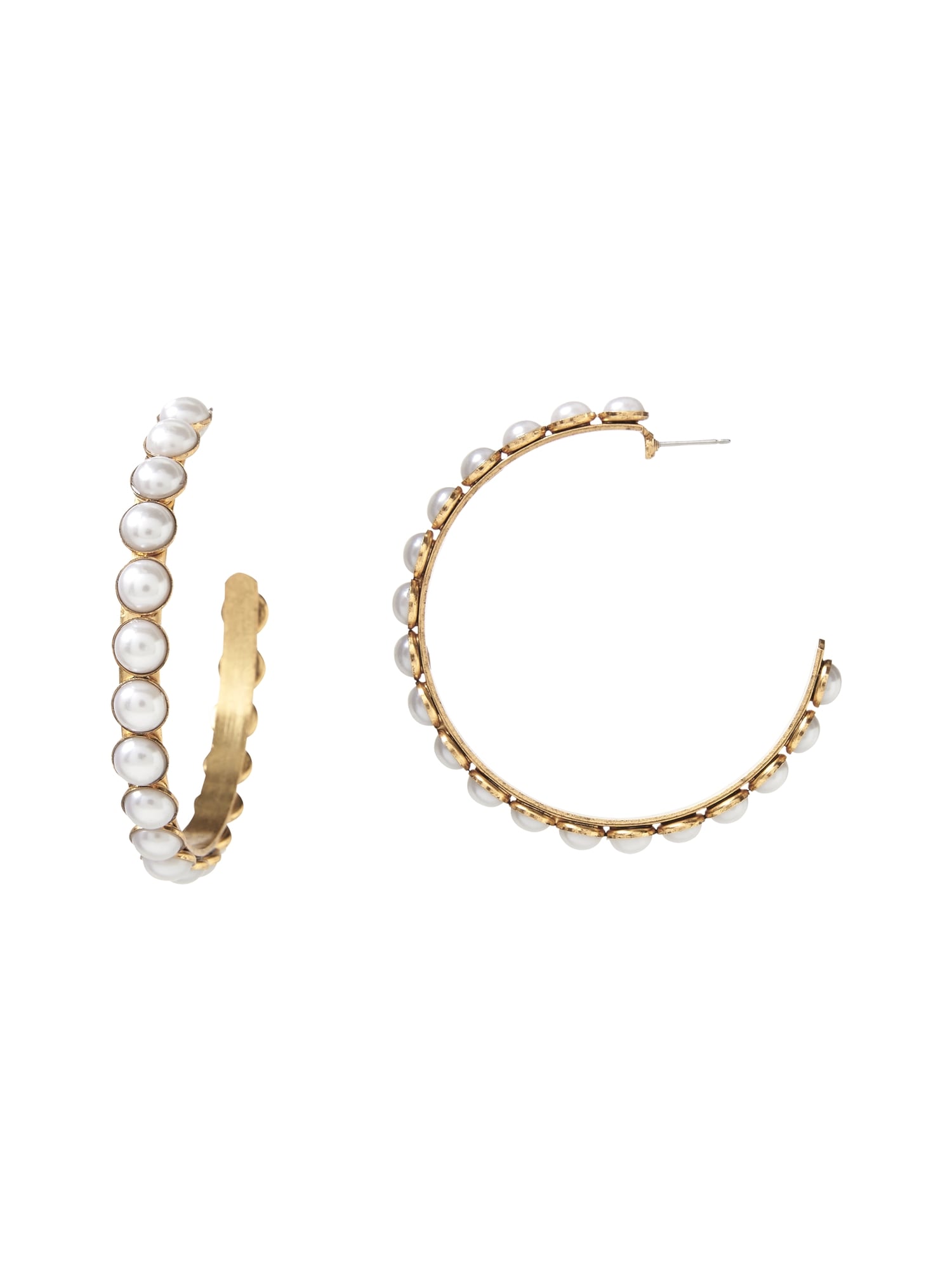Elizabeth Cole &#124 Pearlie Hoop Earrings