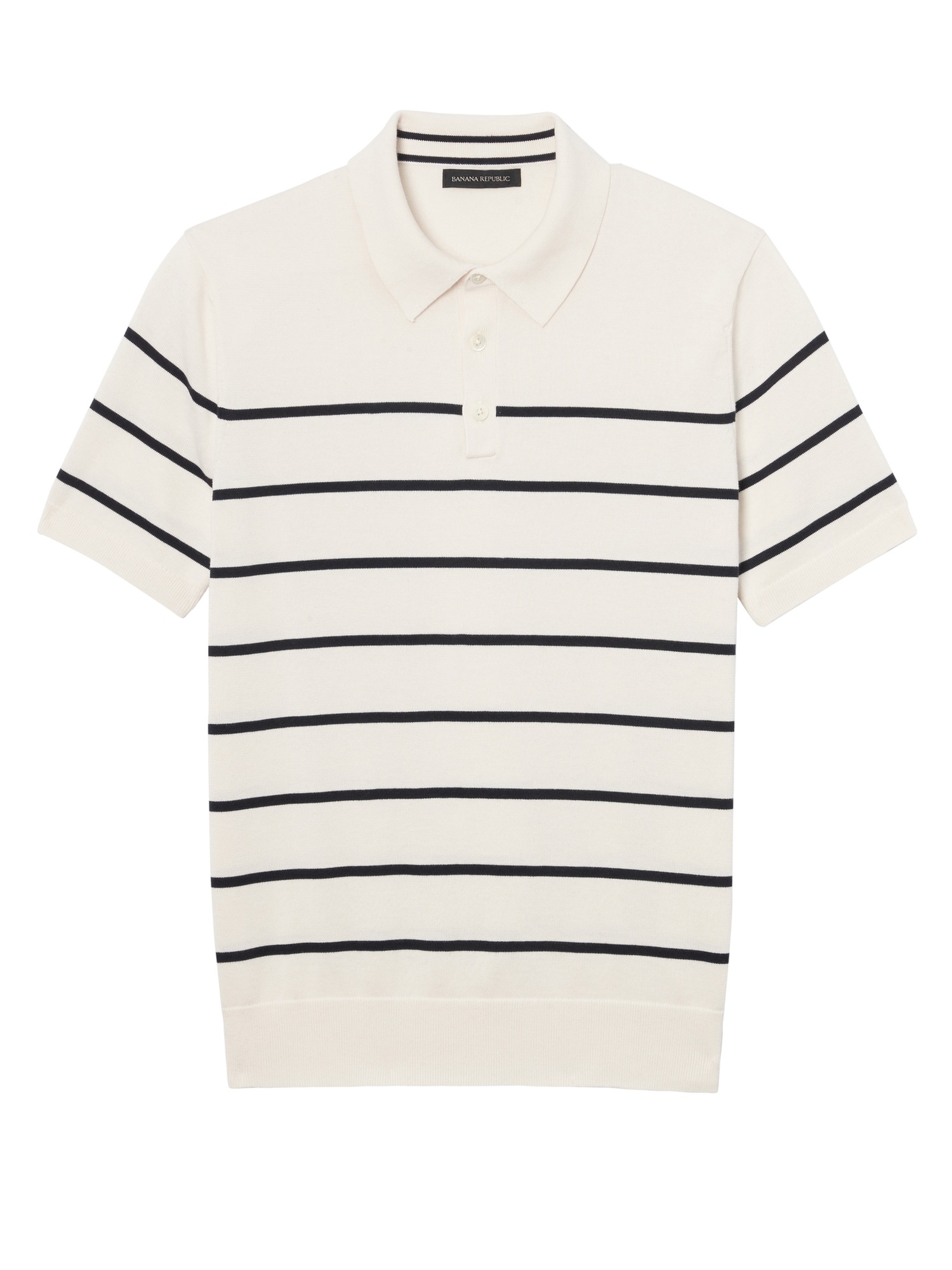 SUPIMA® Cotton Stripe Sweater Polo