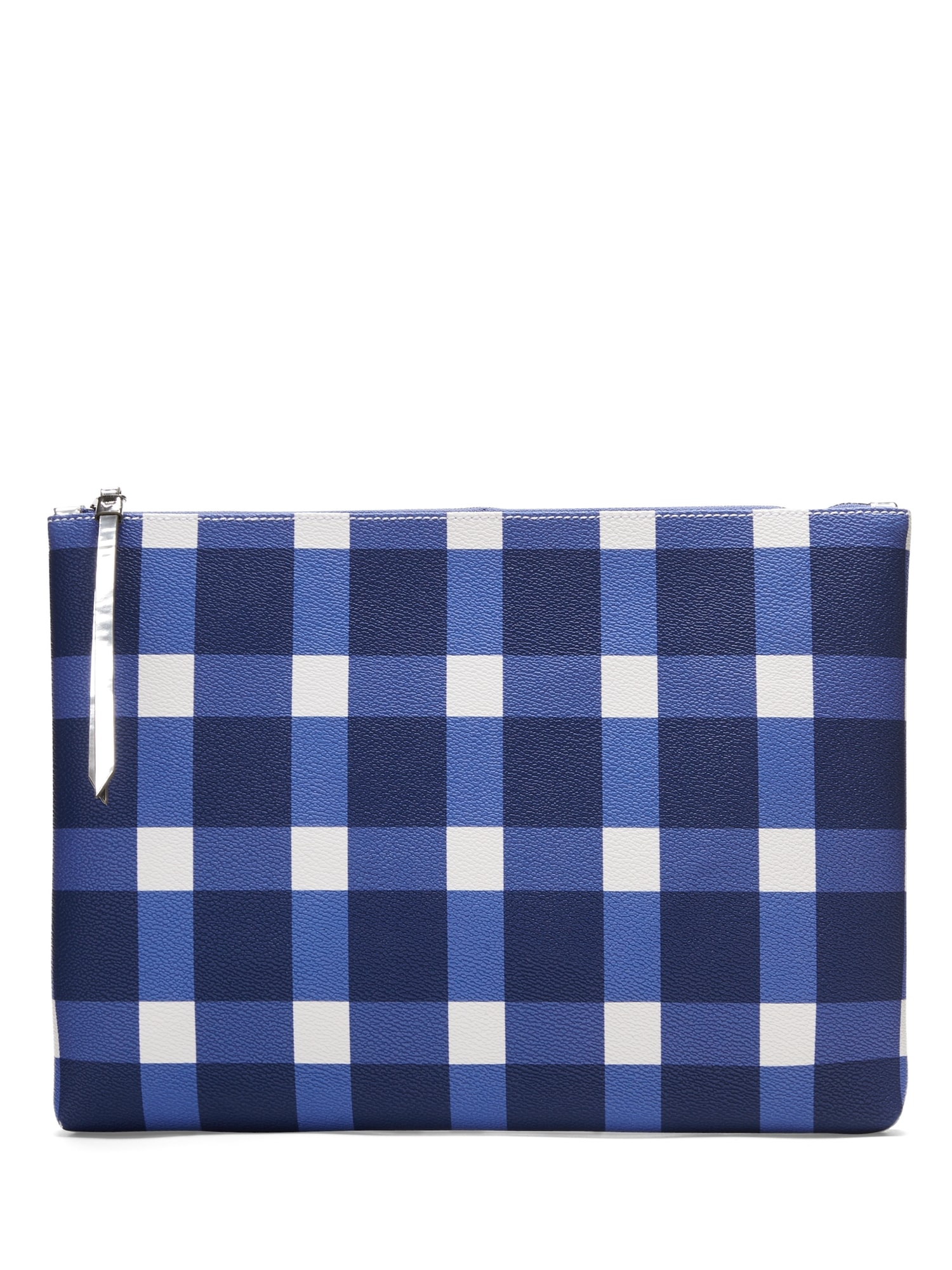 Gingham Large Zip Pouch