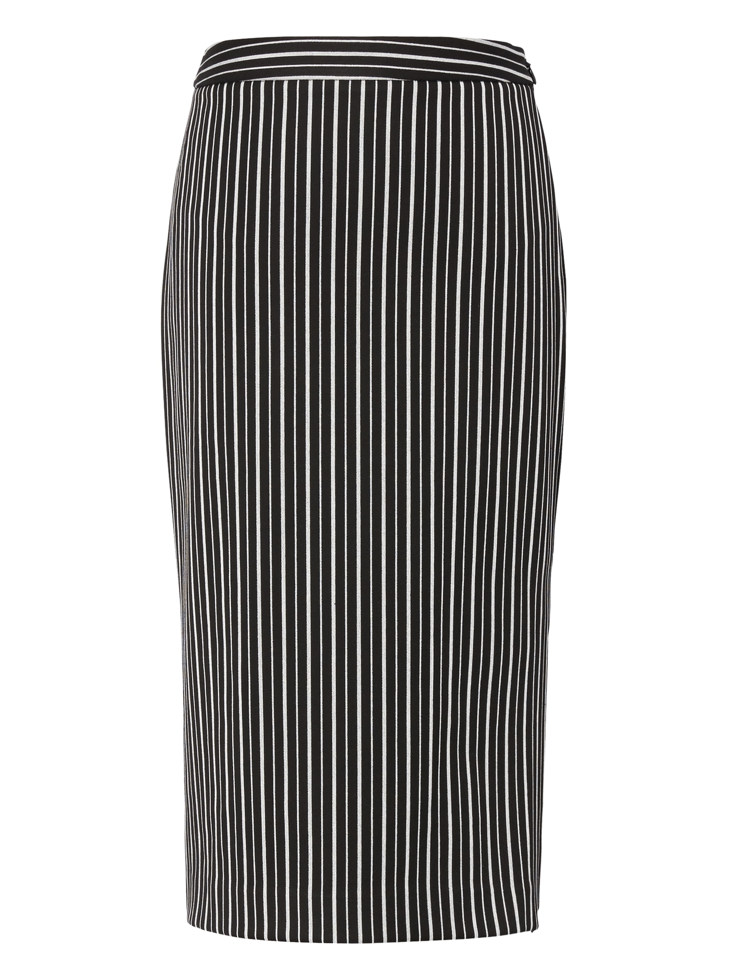 Stripe Bi-Stretch Pencil Skirt