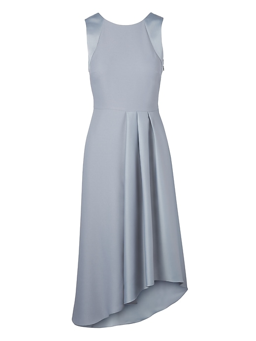 Satin-Trim Midi Dress | Banana Republic