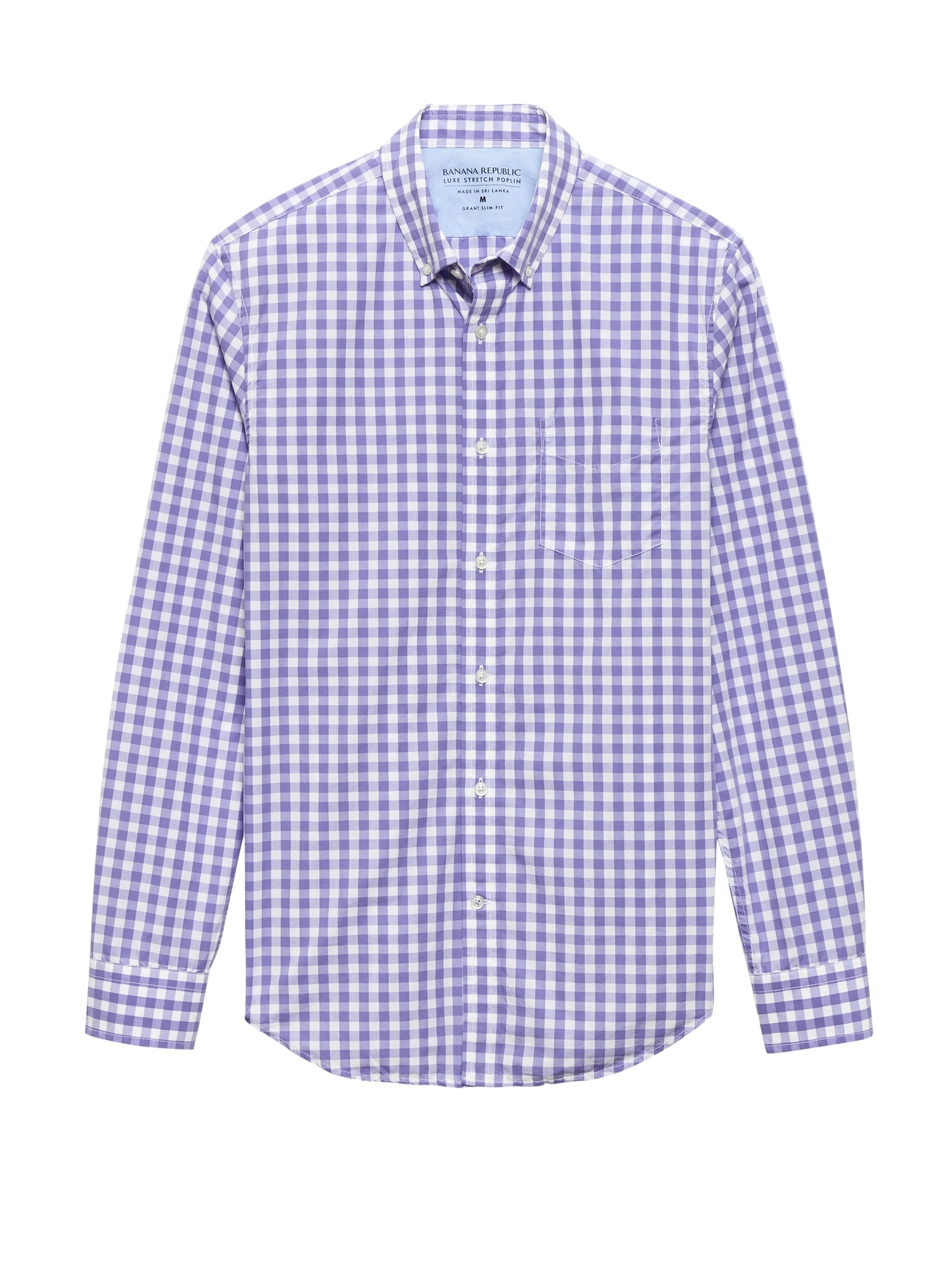 Grant Slim-Fit Luxe Poplin Gingham Shirt