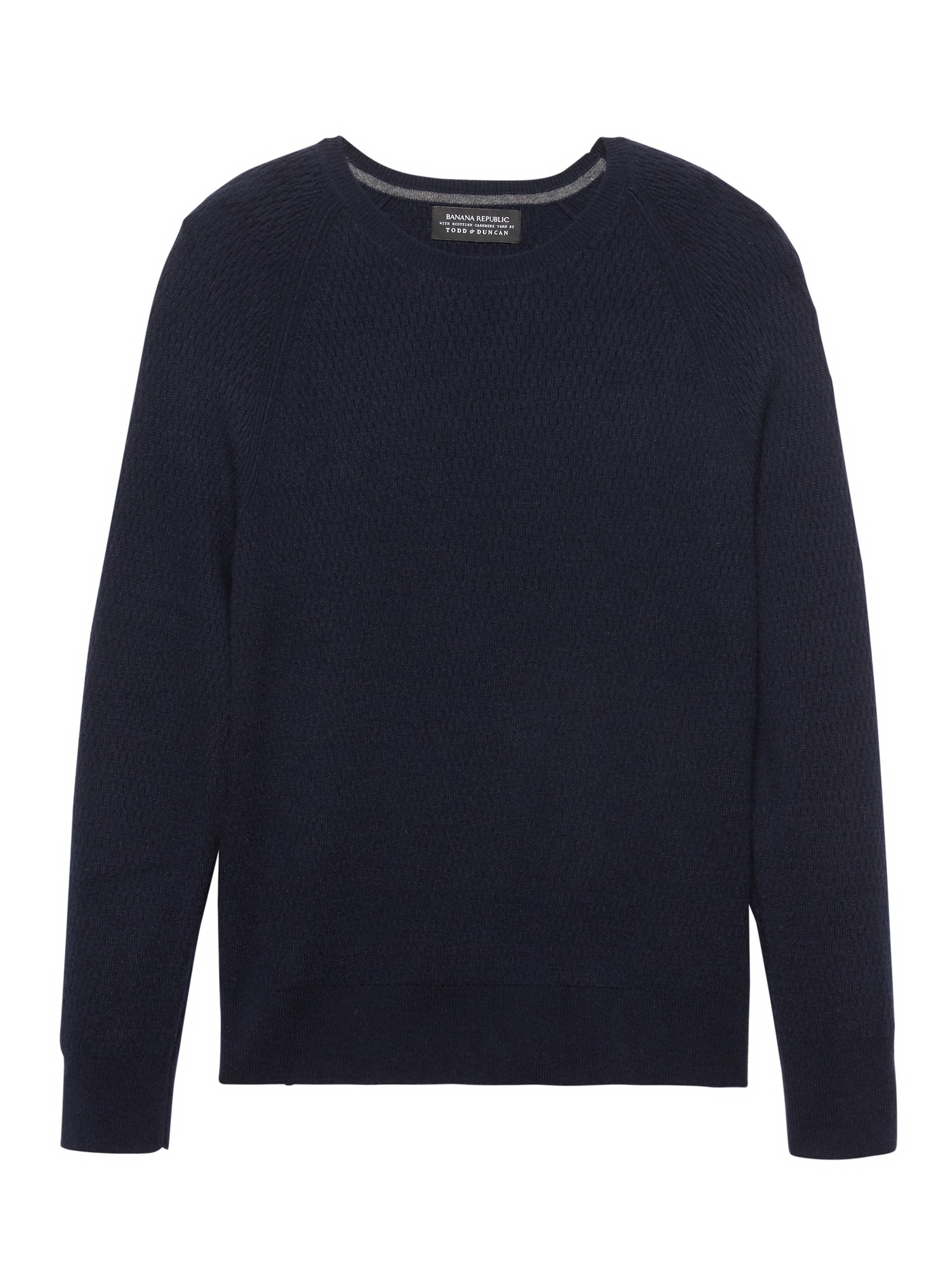 Todd & Duncan Cashmere Thermal Crew-Neck Sweater