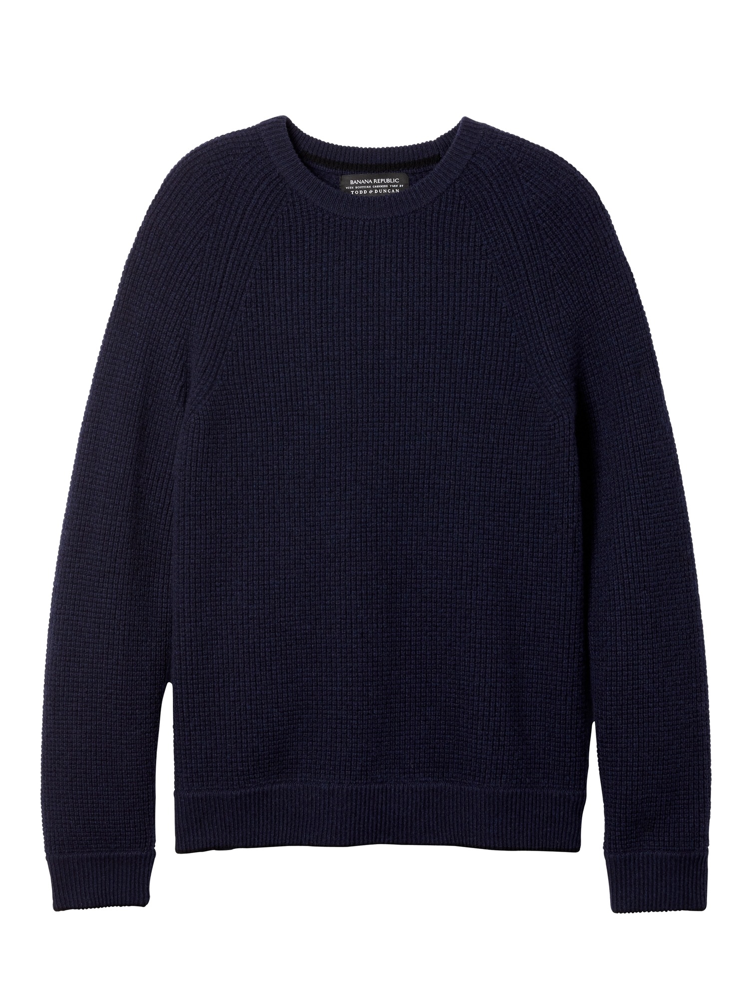 Todd & Duncan Cashmere Waffle-Knit Crew | Banana Republic